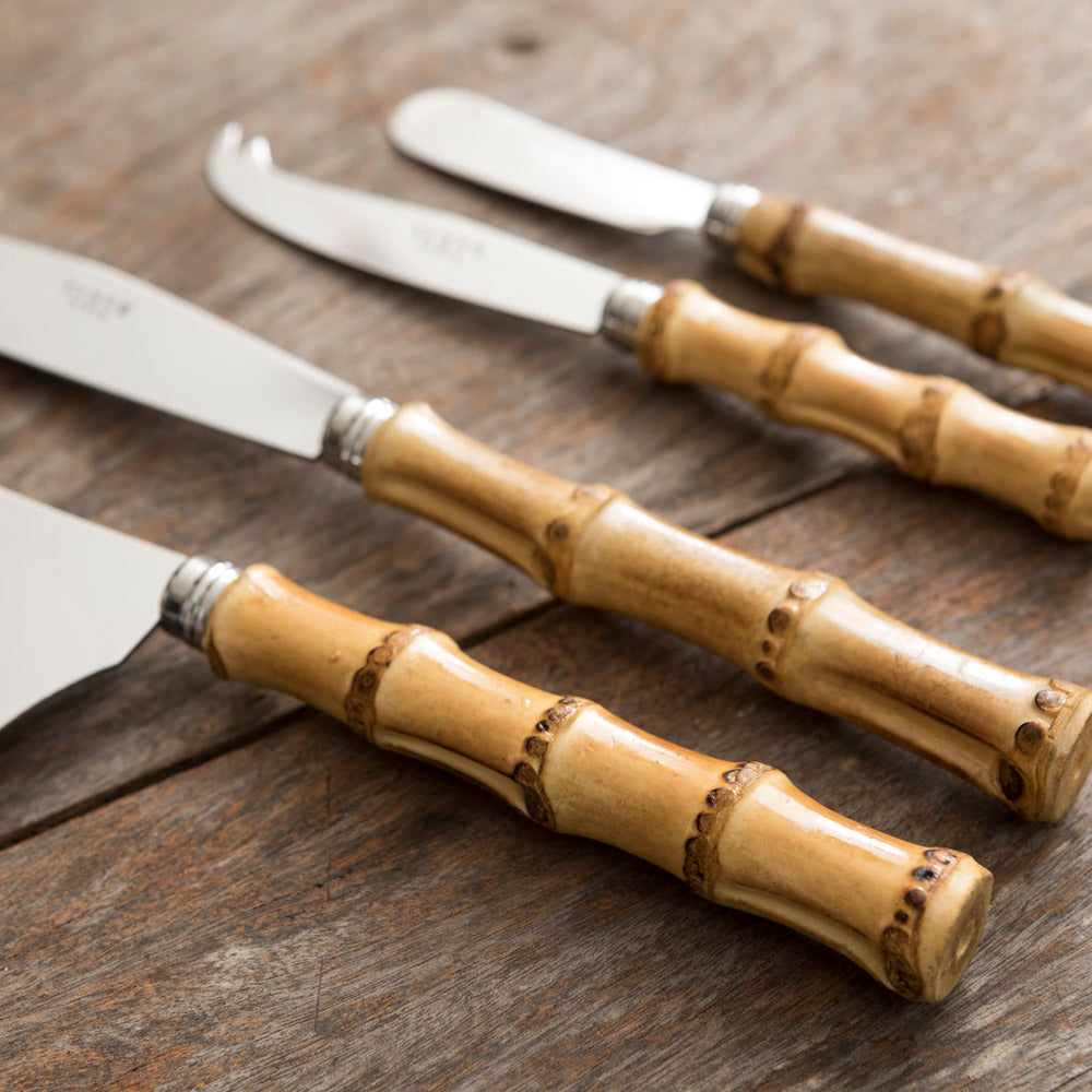 Clear Bamboo Cheese Knives Set