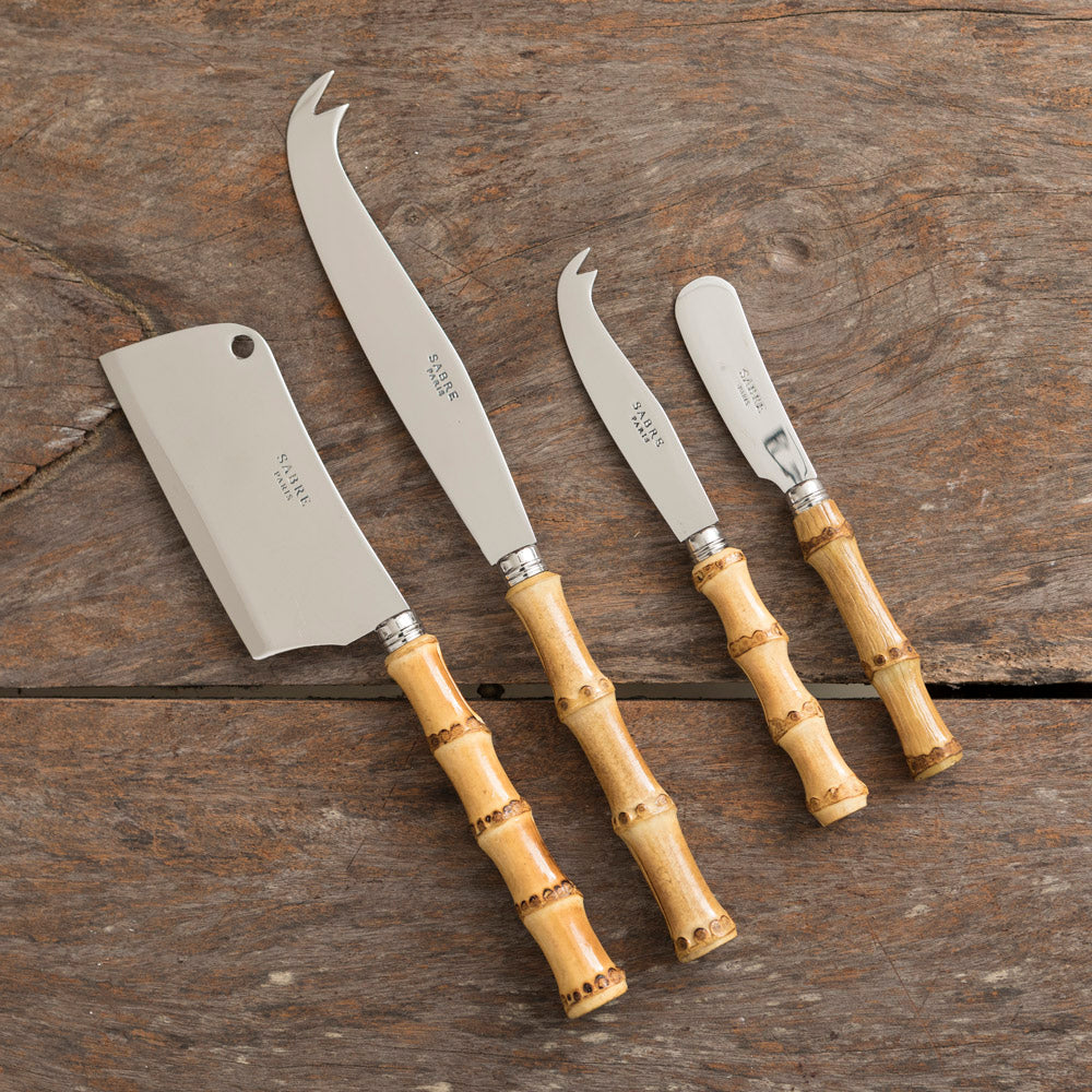 Clear Bamboo Cheese Knives Set