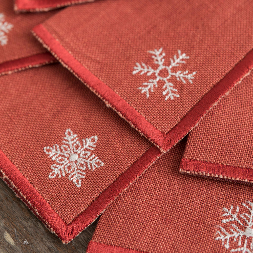 Christmas Snowflake Cocktail Napkins