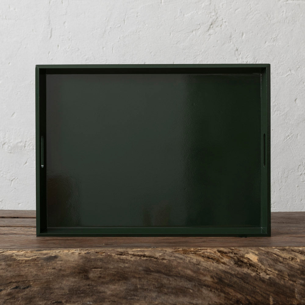 Green Lacquered Tray