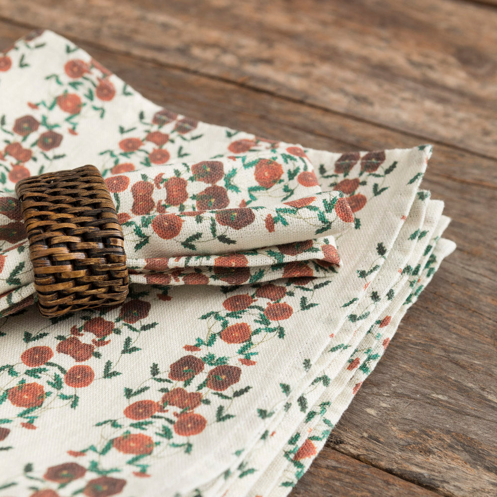 Set of 6 Frank Red Linen Napkins