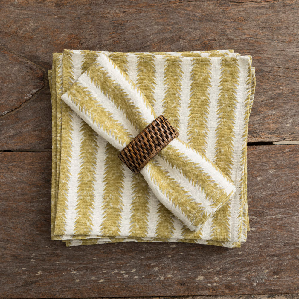 Set of 6 Atria Mini Yellow Napkins