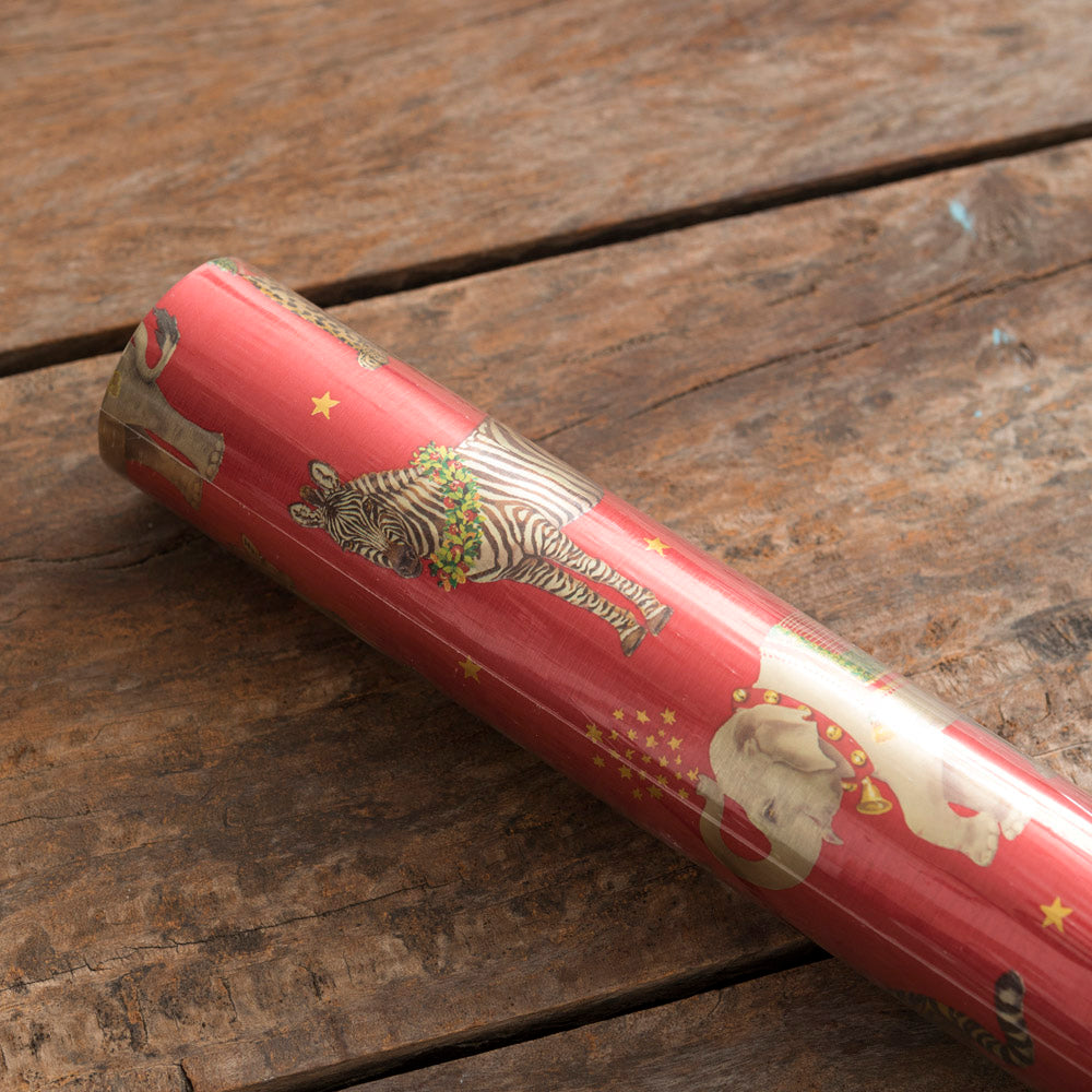 Wild Christmas Red Wrapping Paper