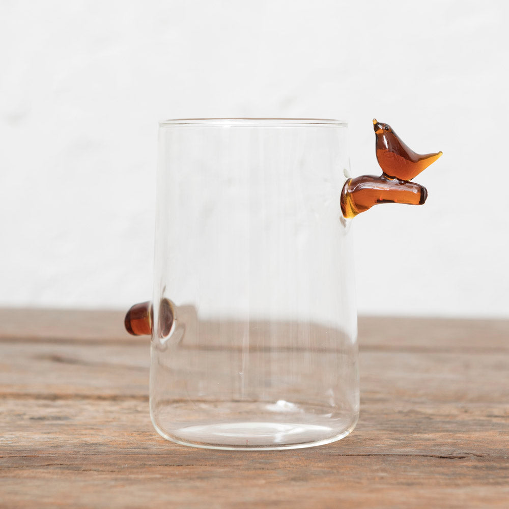 Small Orange Bird Vase