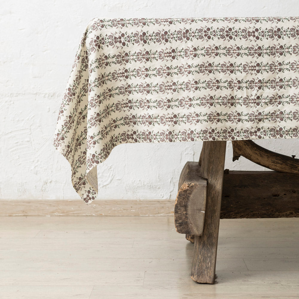 Frank Purple Linen Tablecloth