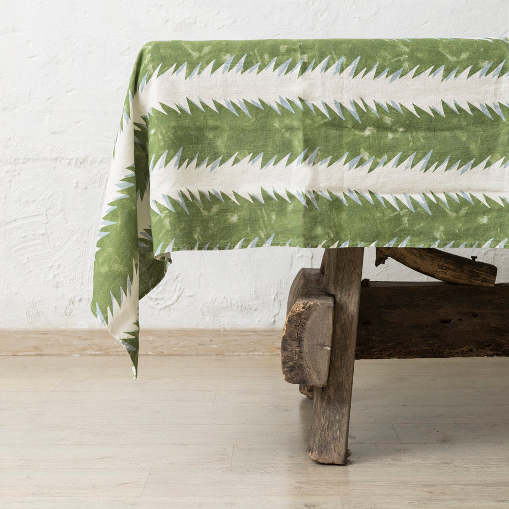 Mantel de Lino Atria Doble Verde