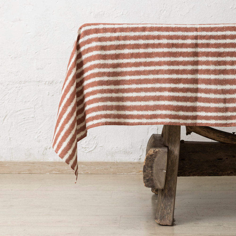 Atria Mini Red Linen Tablecloth