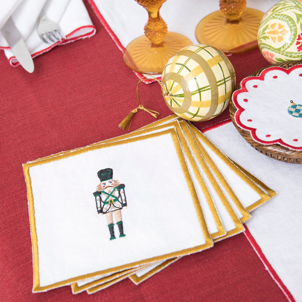 Christmas Nutcracker Cocktail Napkins x6