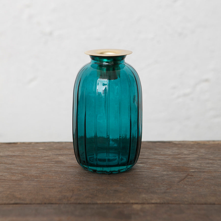 Petit Potiron L Turquoise Candle Holder/Vase