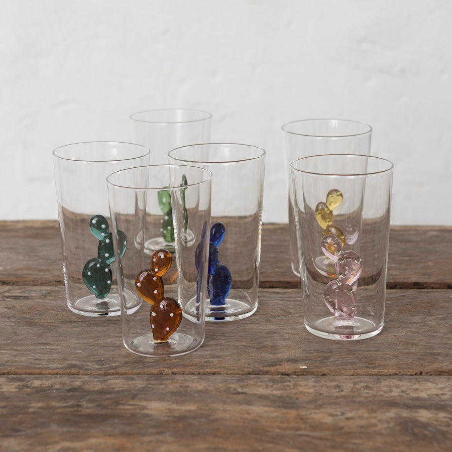 Cactus glasses 6 pcs