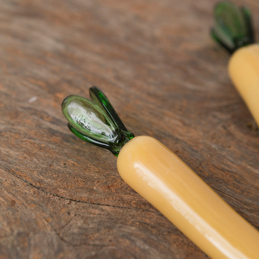 Set of 2 Borosilicate Carrot Spoons