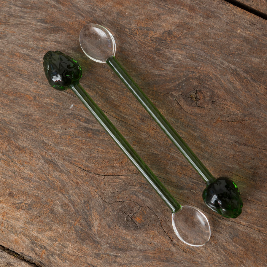 Set of 2 Borosilicate Artichoke Spoons