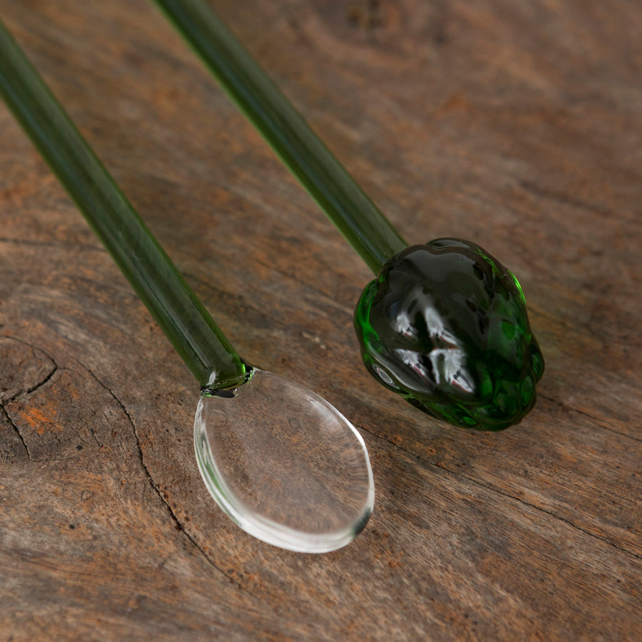 Set of 2 Borosilicate Artichoke Spoons