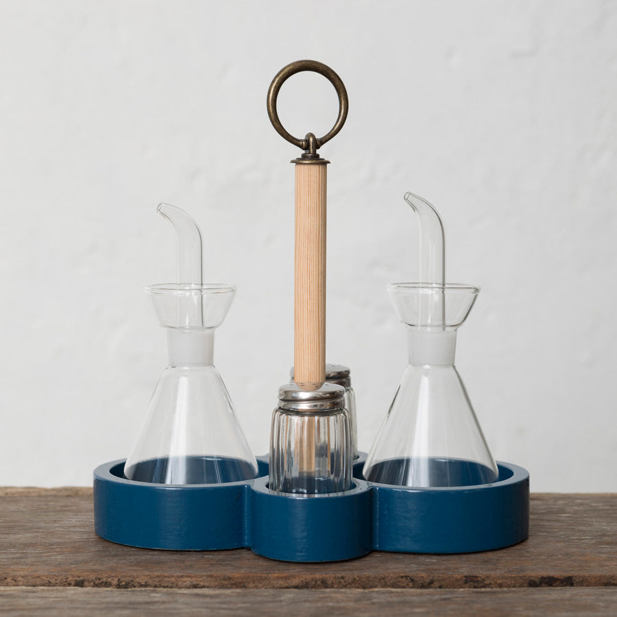 Blue Cruet Set