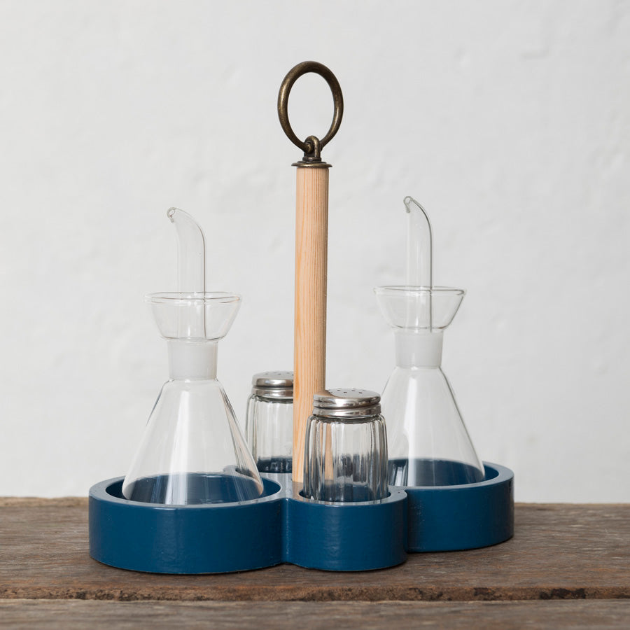 Blue Cruet Set