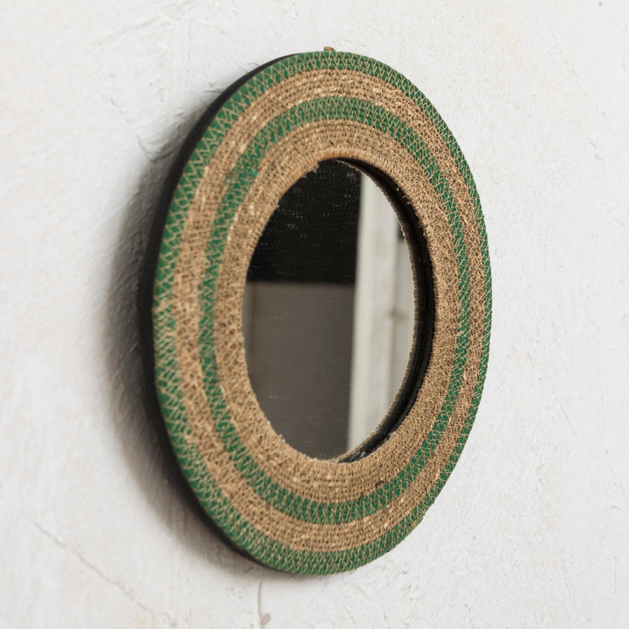 Jute and Green Mirror