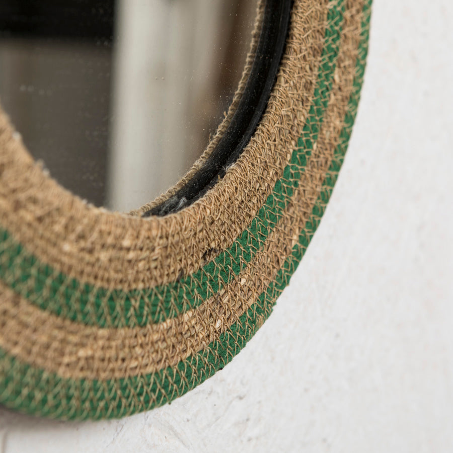 Jute and Green Mirror