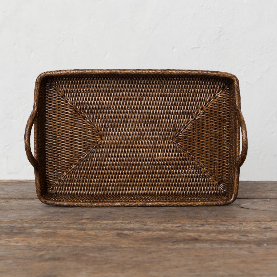 Rectangular Rattan Tray L