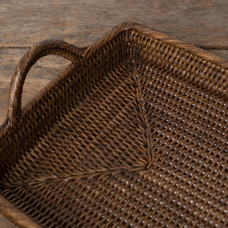 Rectangular Rattan Tray L