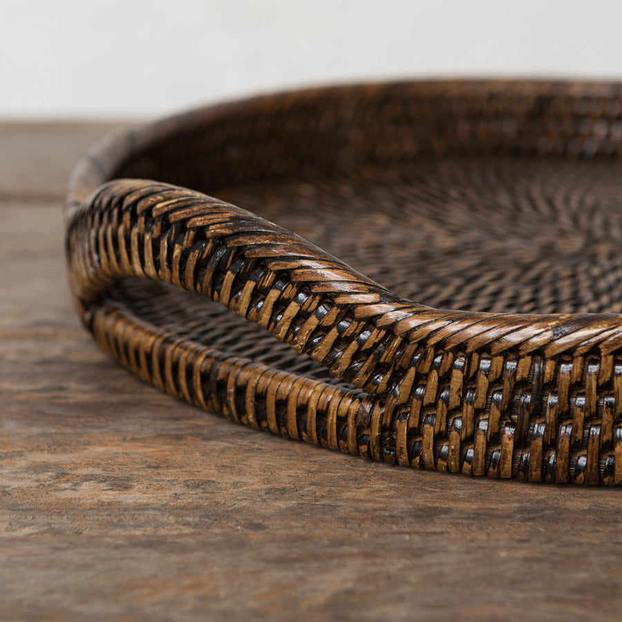 Round Rattan Tray M