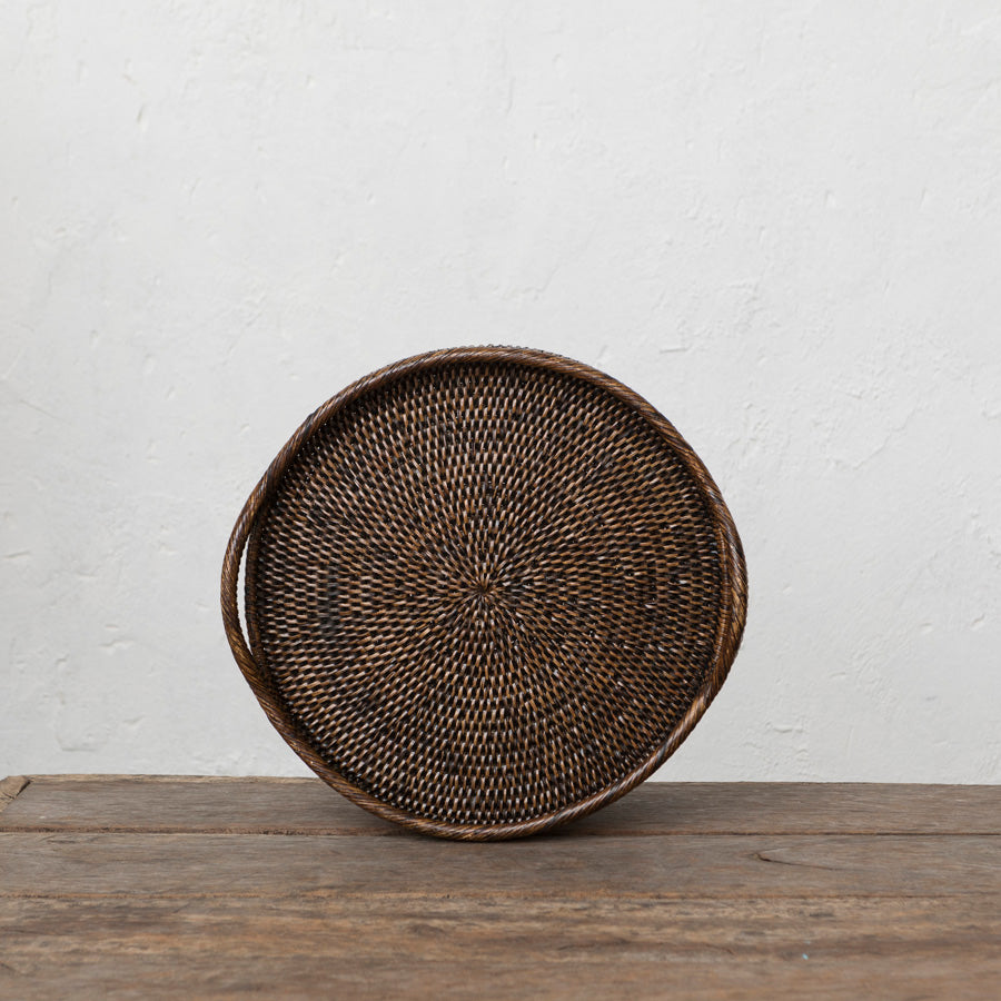 Round Rattan Tray S