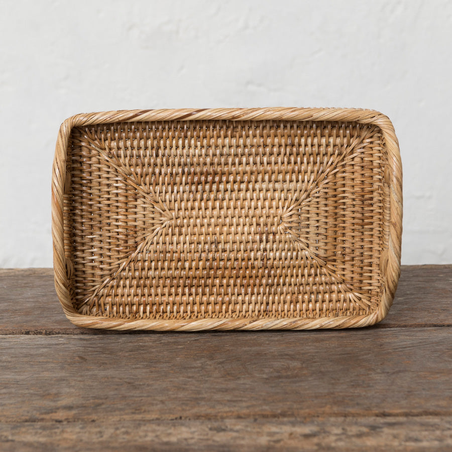 Bandeja Rectangular Rattan XS