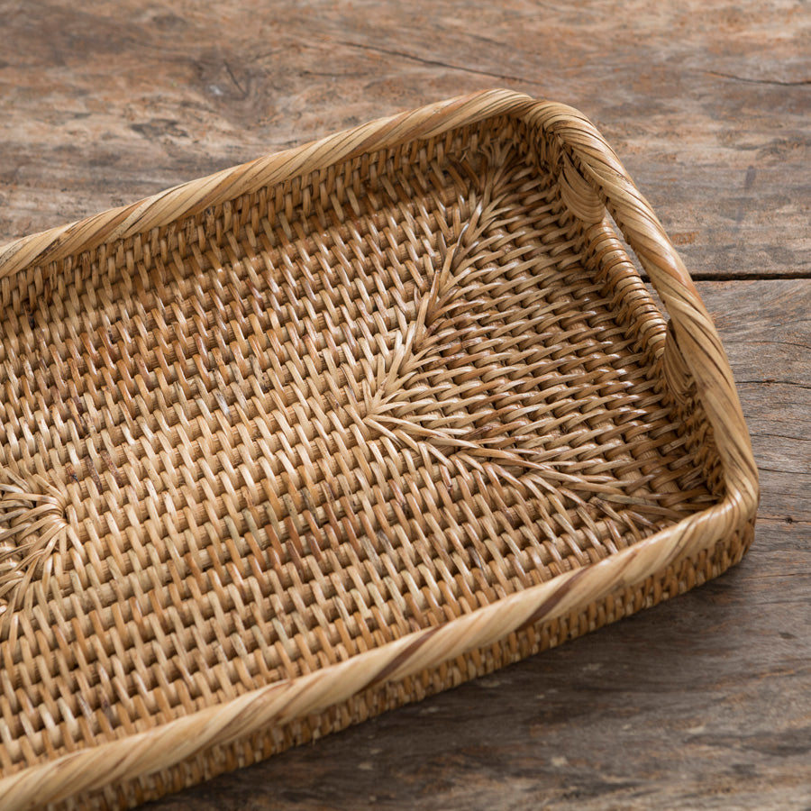 Bandeja Rectangular Rattan XS