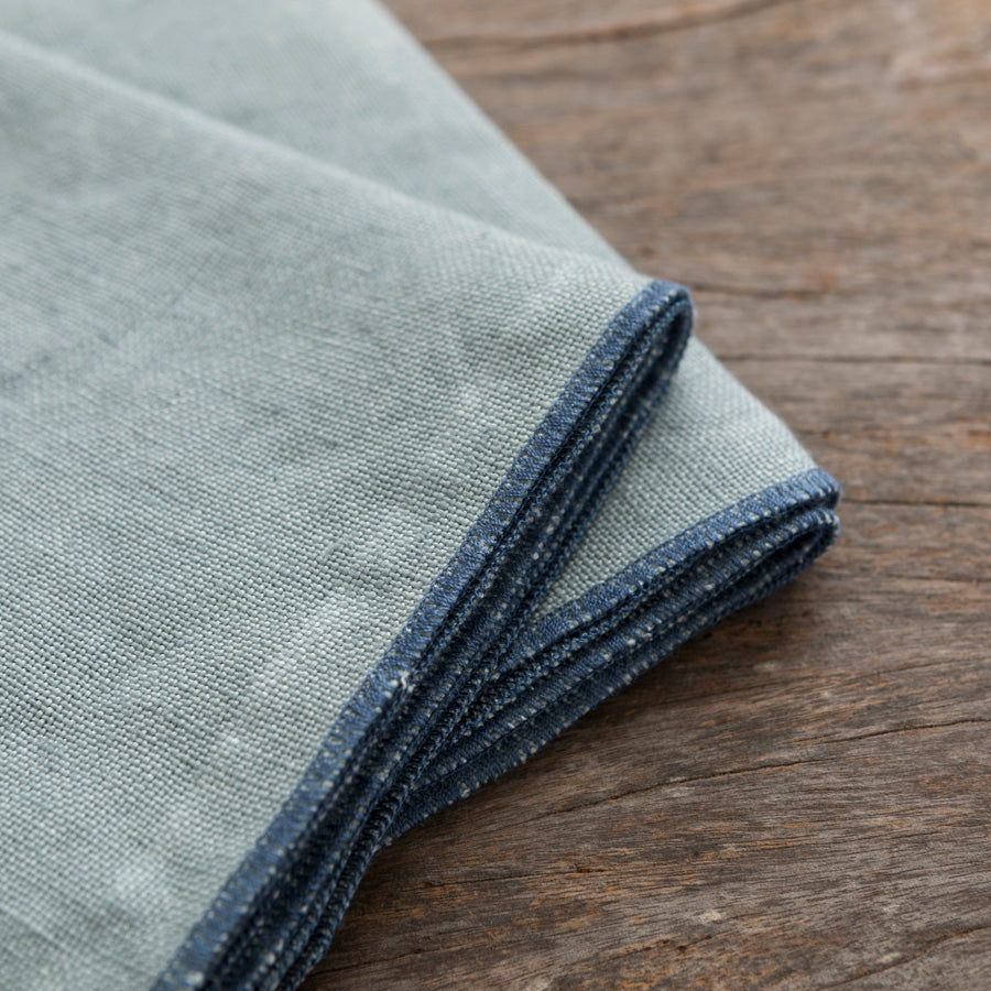 Set of 2 Linen Napkins - Blue / Navy Blue