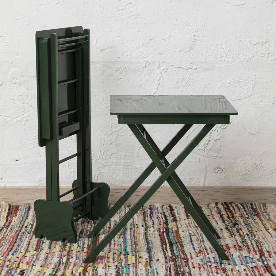 Set of 2 Green Folding Tables