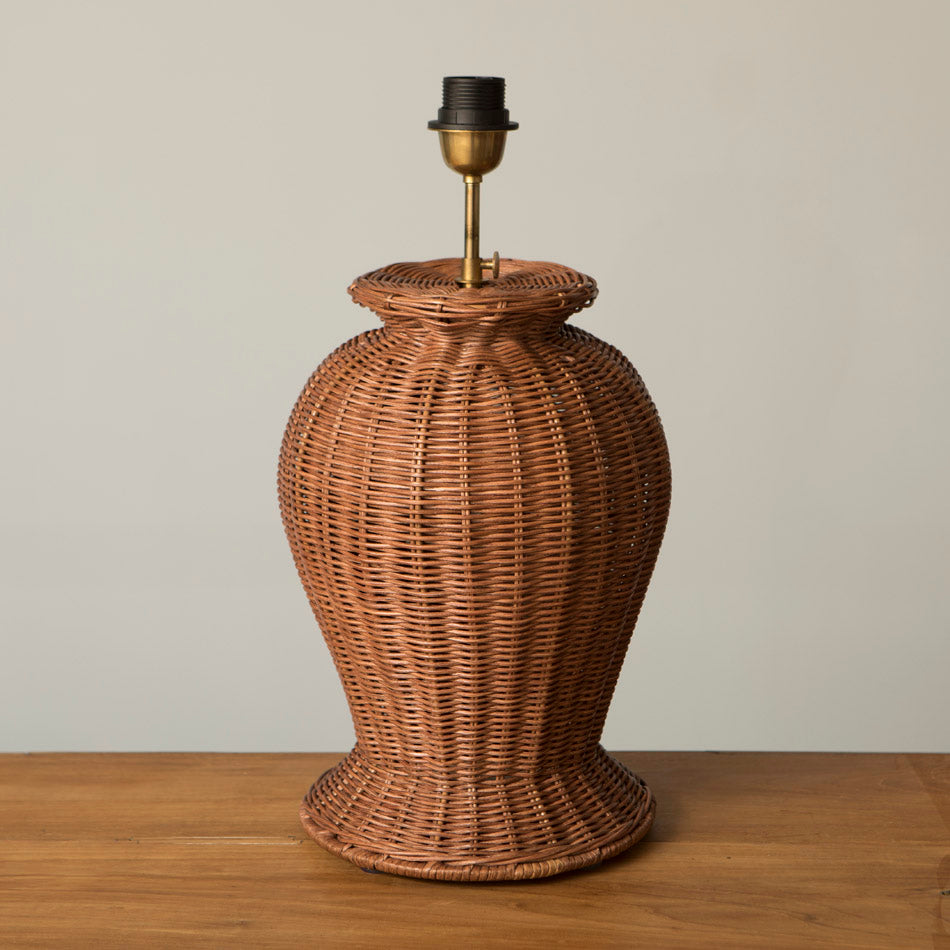 Lámpara de Ratán de Mesa Marrón Isabella