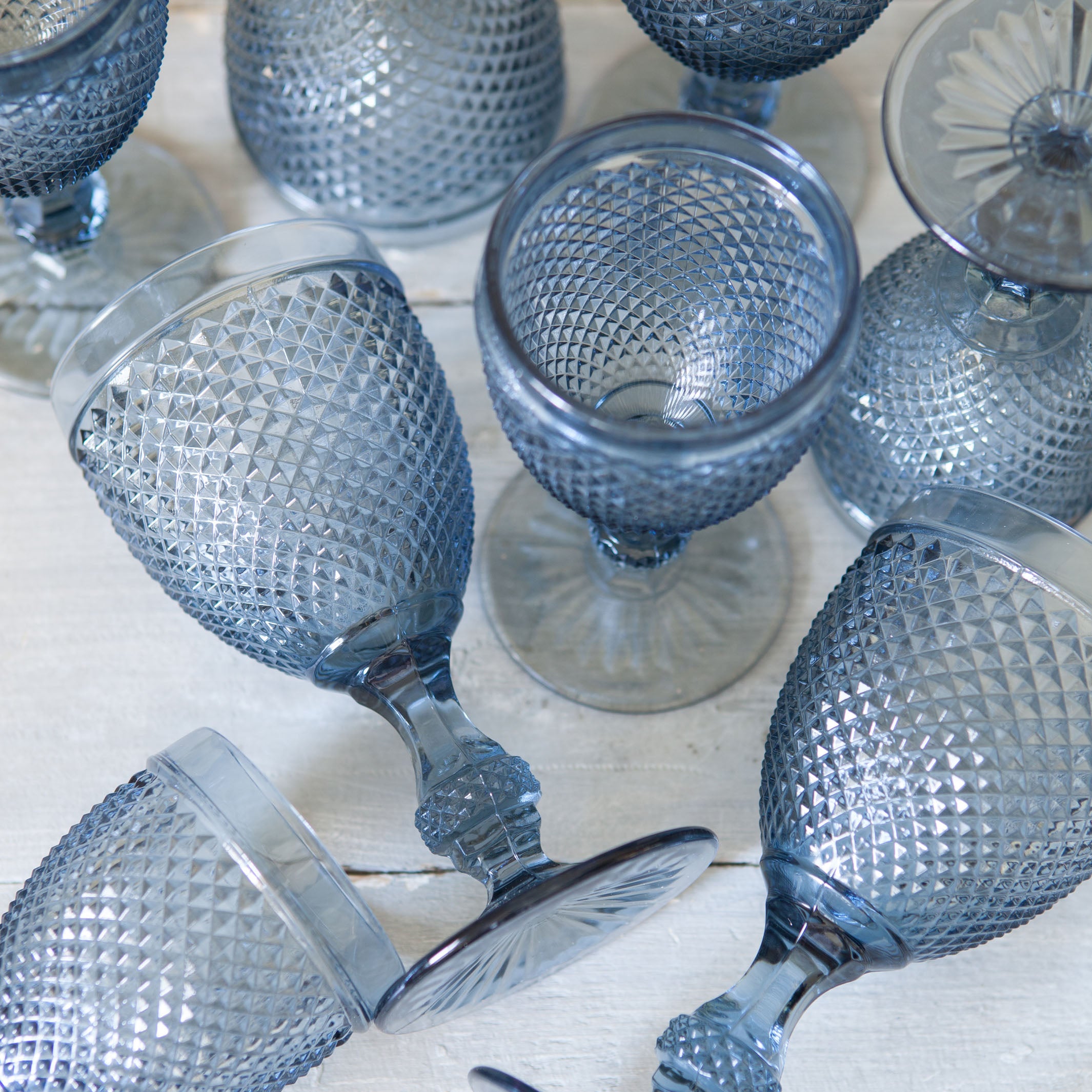 Set 6 Copas Diamond Gris L