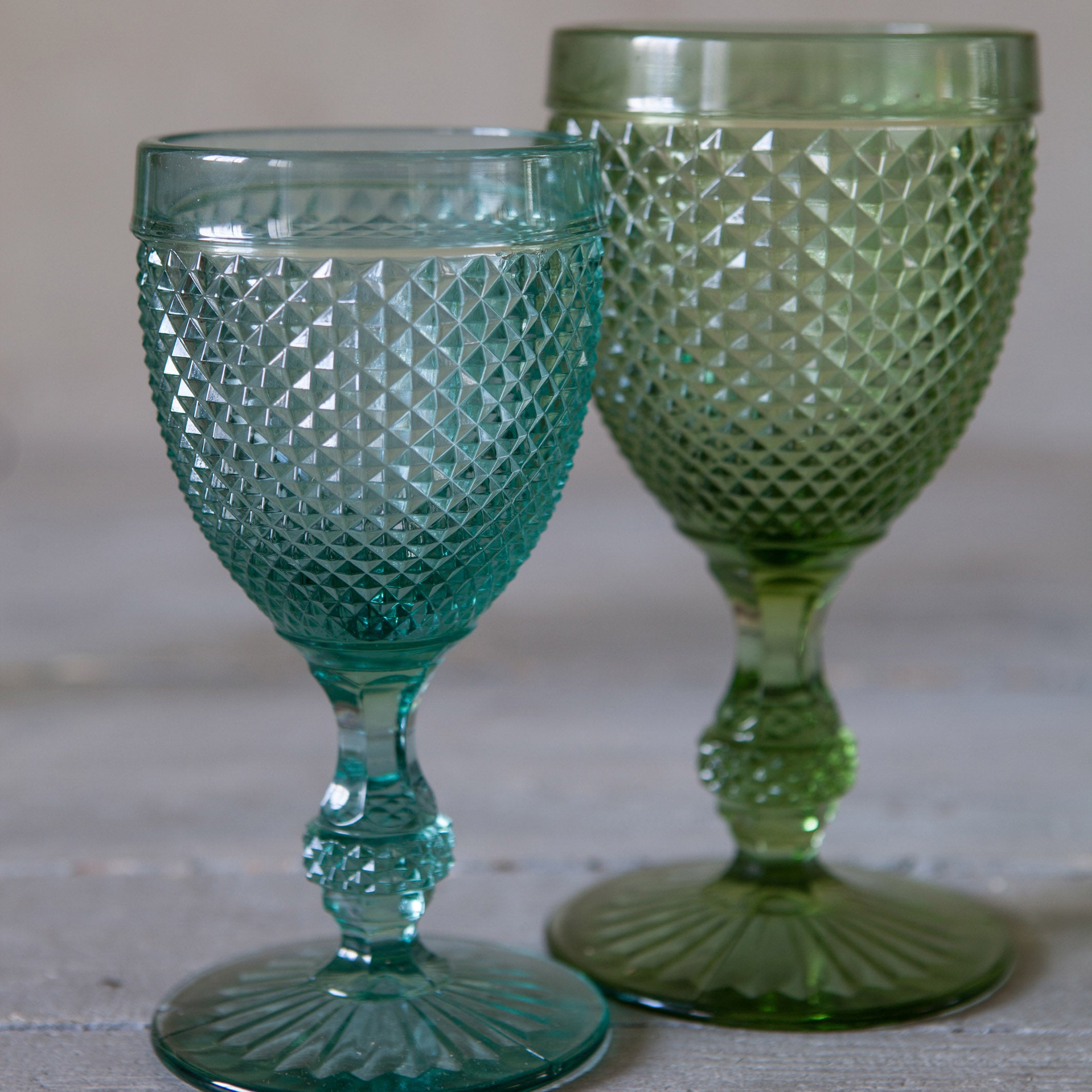 Set of 6 Diamond Green M Glasses