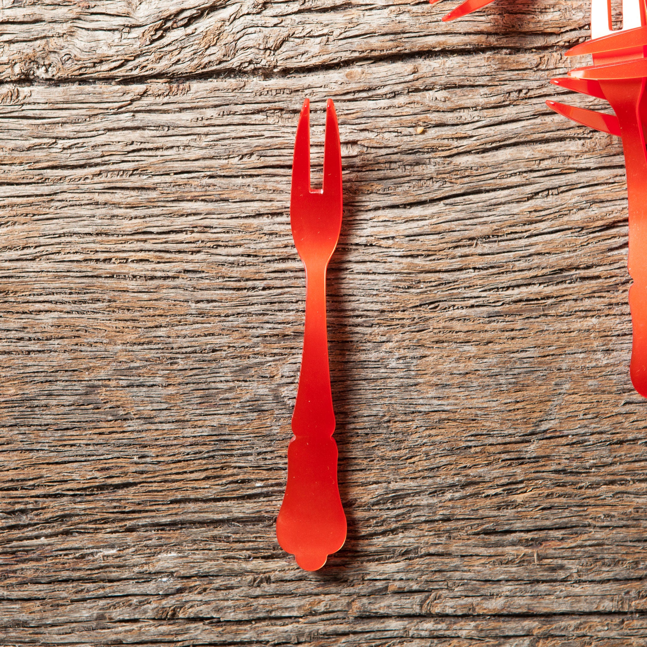 Orange Cocktail Fork