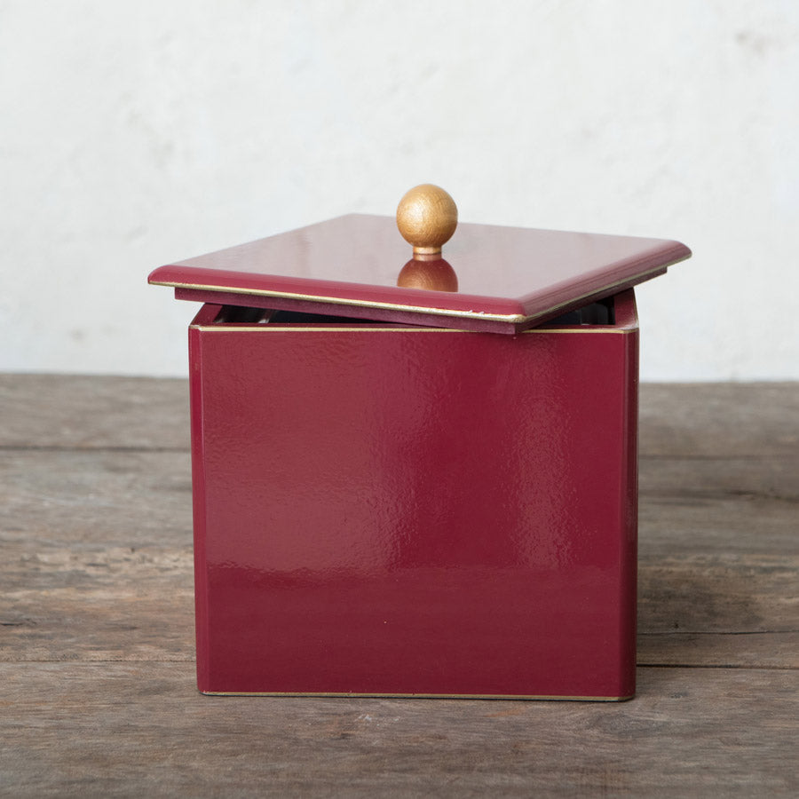 Bordeaux Lacquered Ice Bucket