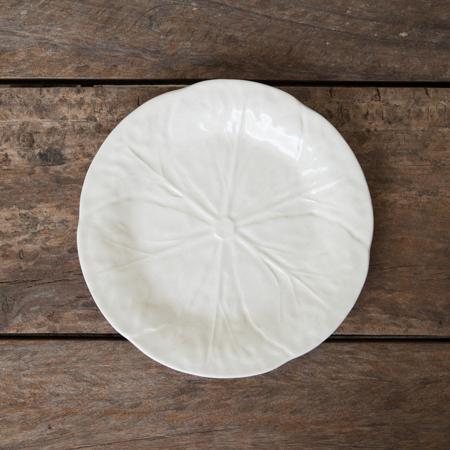 Plato de Postre Hoja Bordallo Blanco