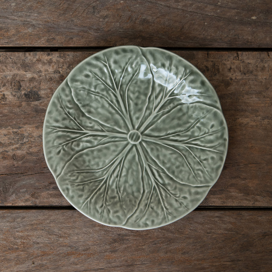 Plato de Postre Hoja Bordallo Verde Oliva
