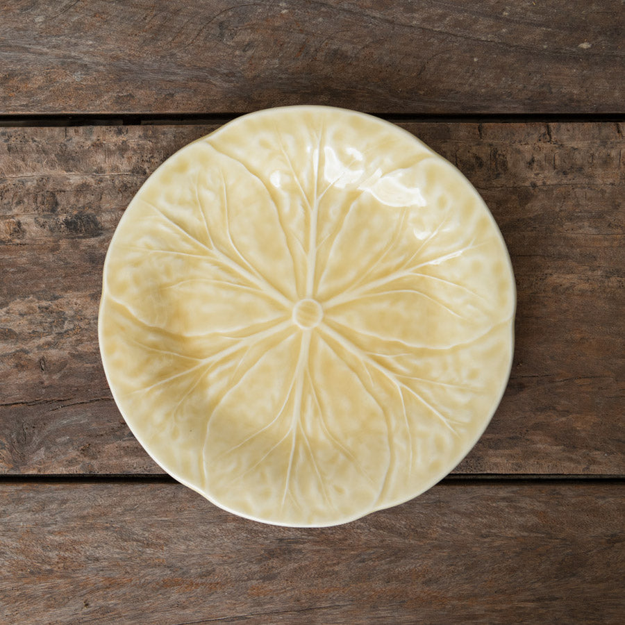 Plato de Postre Hoja Bordallo Amarillo