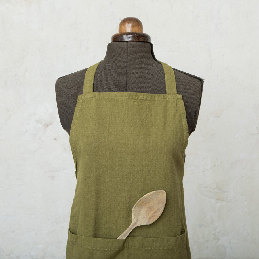 Green Cotton Apron 