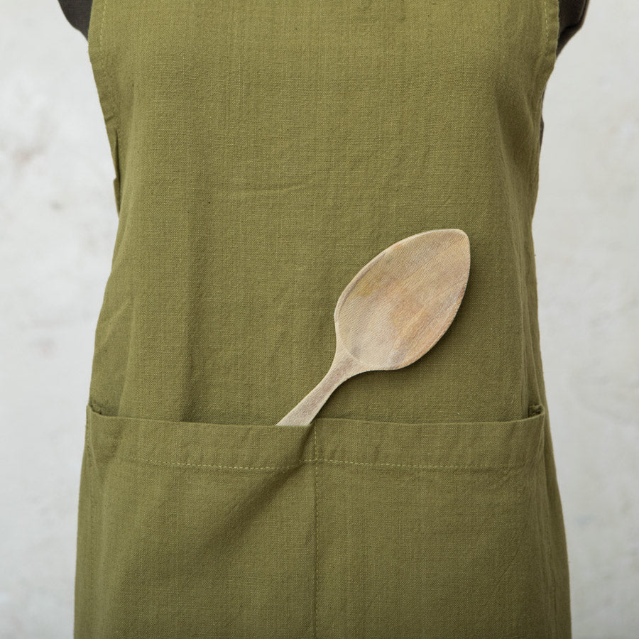 Green Cotton Apron 