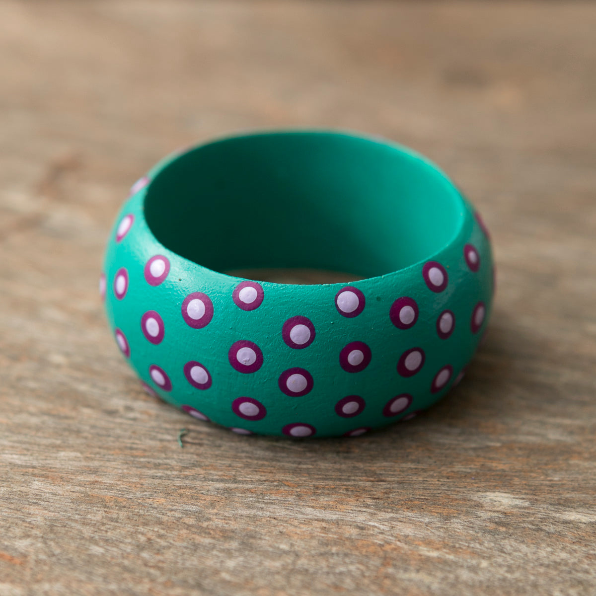 Wooden Napkin Holder Dots - Turquoise