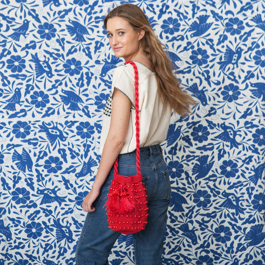 Vallarta Fabric Bag - Red