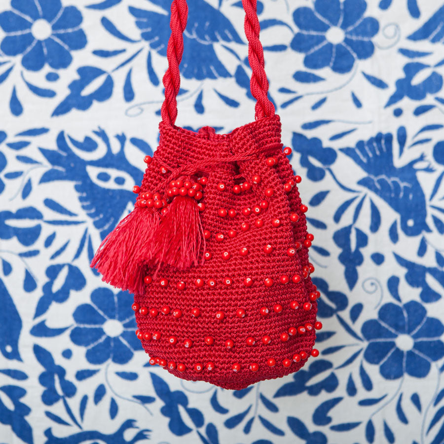 Bolsa Tejido Vallarta - Rojo