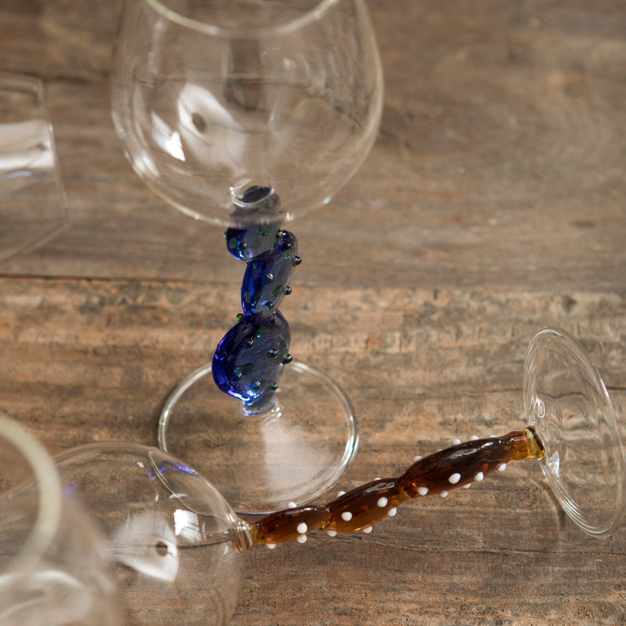 x6 Cactus Borosilicate Wine Glasses