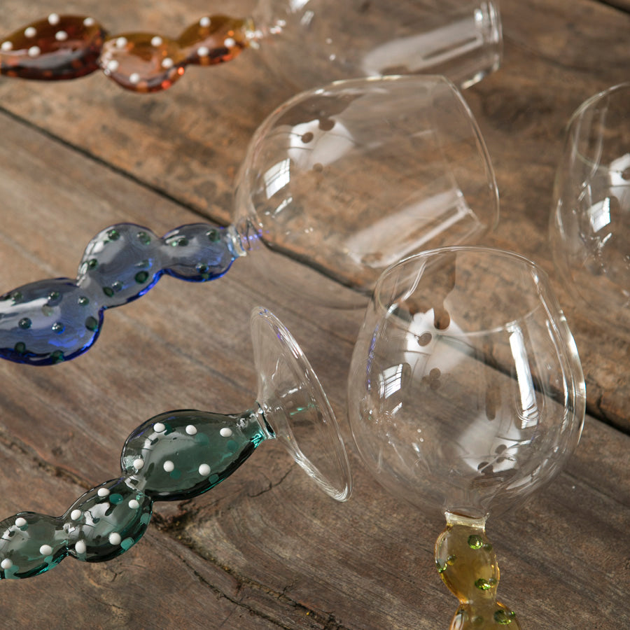 x6 Cactus Borosilicate Wine Glasses