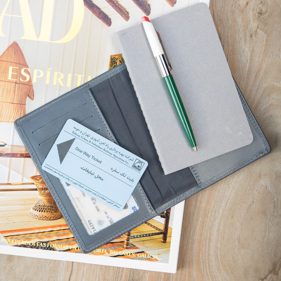 Funda Pasaporte Gris