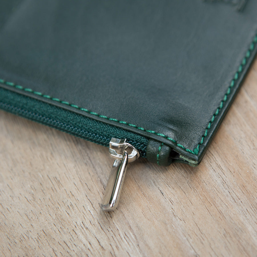 Cartera con Cremallera Verde