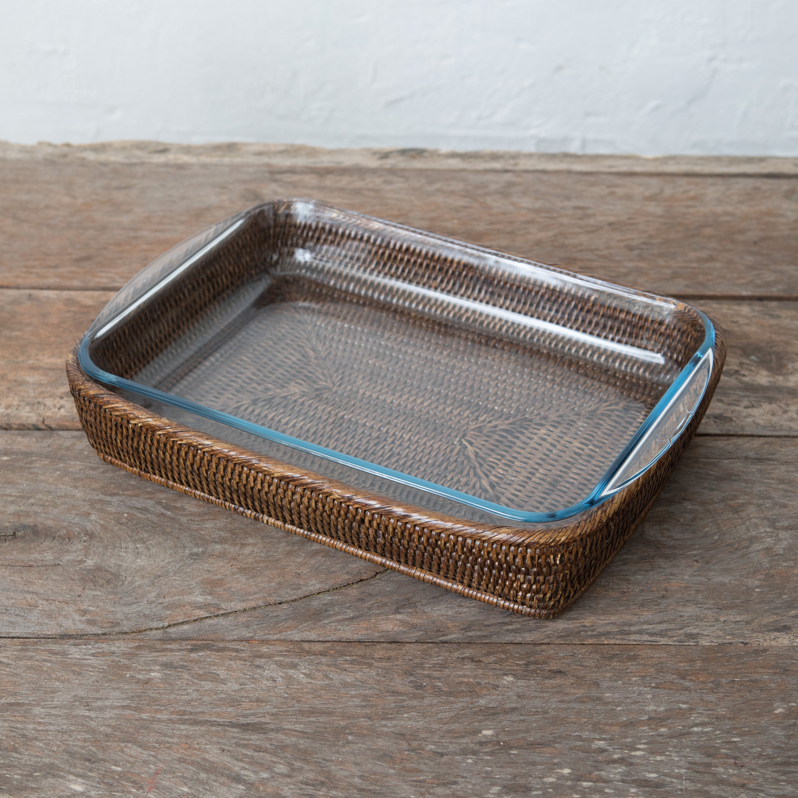 Pyrex Rectangular Rattan