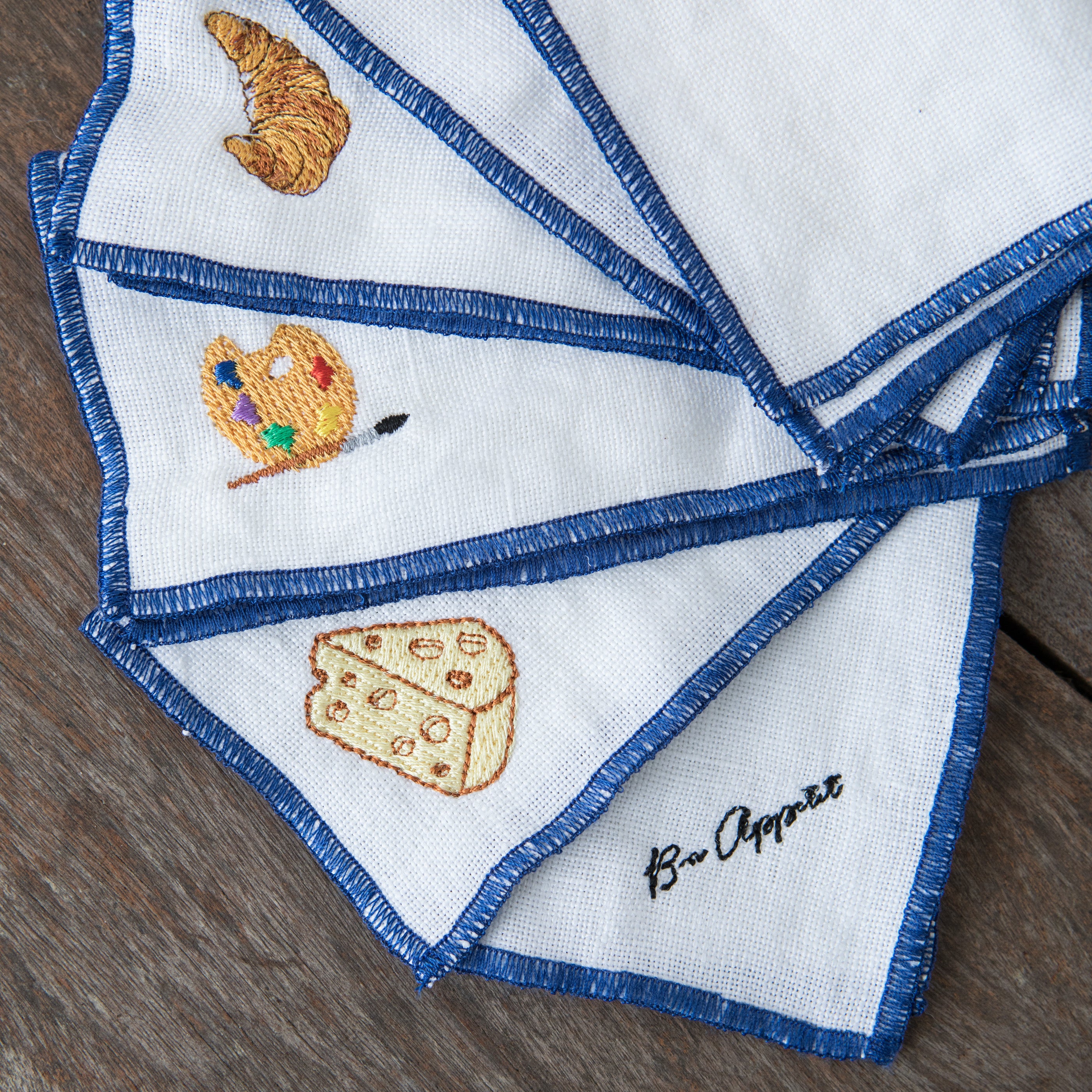 Linen Cocktail Napkins - France