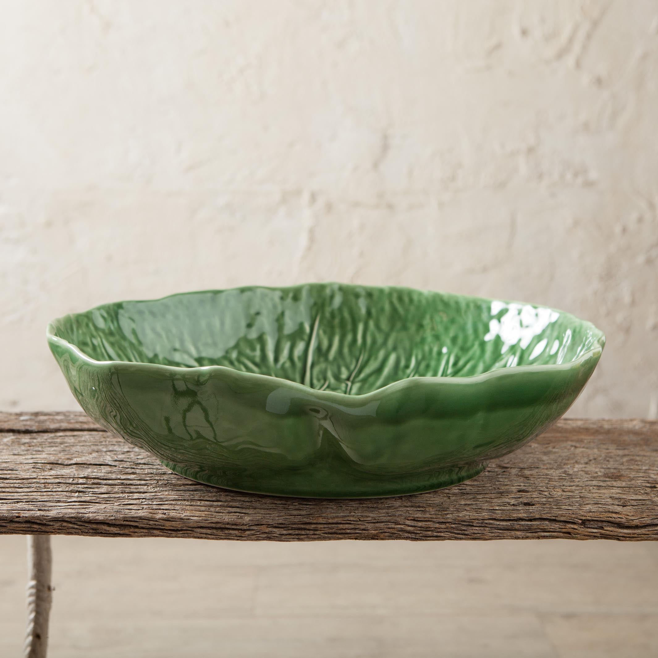 Ensaladera Hoja Bordallo XL Verde